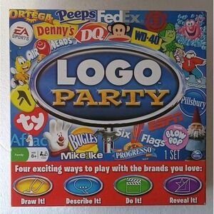 Logo Party Family Board Game by Spin Master Complete Ages 8+ 2 Teams